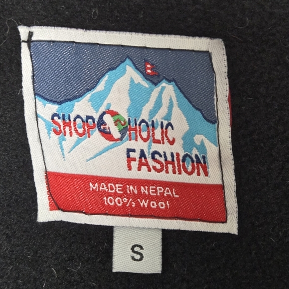 SHOPOHOLIC FASHION Hoodie Jacket Mens Small Knitted  Multicoloured Wool Patch - Picture 14 of 16